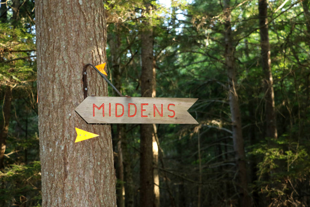 The Glidden Midden is a neat archaeological site to see on the Salt Bay Heritage Trail.