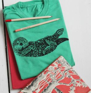 Organic Otter t-shirt from Hearth and Harrow, Rockport, Maine