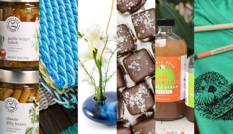 Montage of Maine MidCoast Makers products