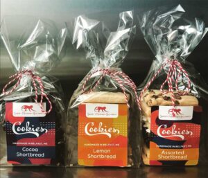 Sweet Monkey Business Shortbread packages, from Belfast, Maine