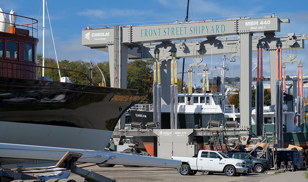 Front Street Shipyard in Belfast, Maine