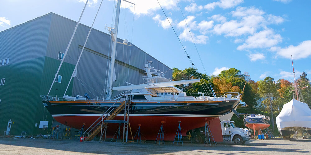 Front Street Shipyard in Belfast, Maine