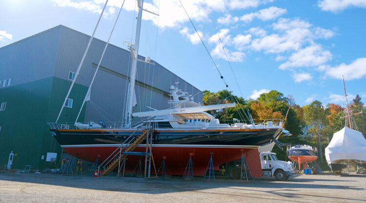 Front Street Shipyard in Belfast, Maine