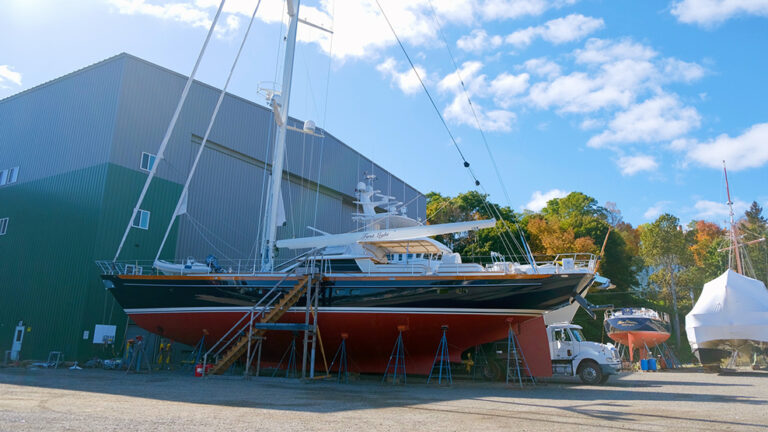 Front Street Shipyard in Belfast, Maine