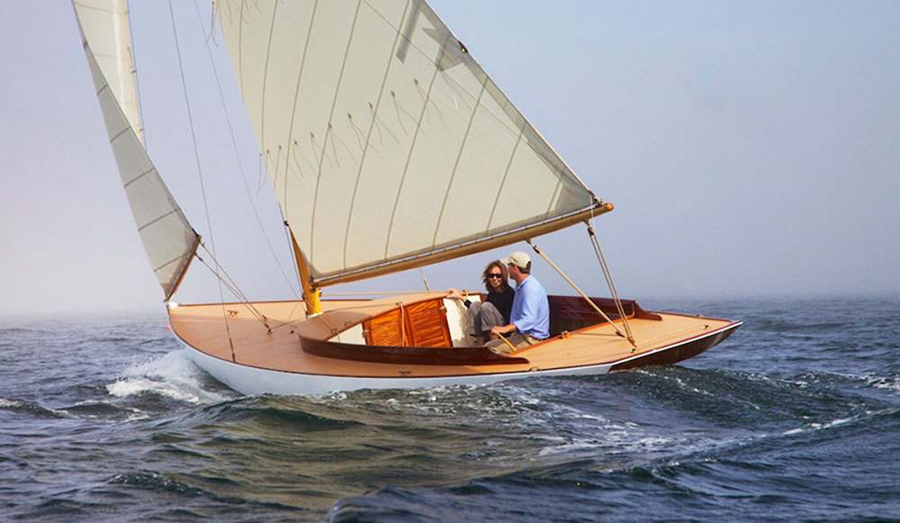 Herreshoff Buzzards Bay 18, built by Artisan Boatworks in Rockport Harbor