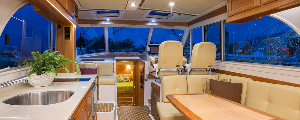 Interior of the Back Cove 41, by Back Cove Yachts, Rockland, Maine