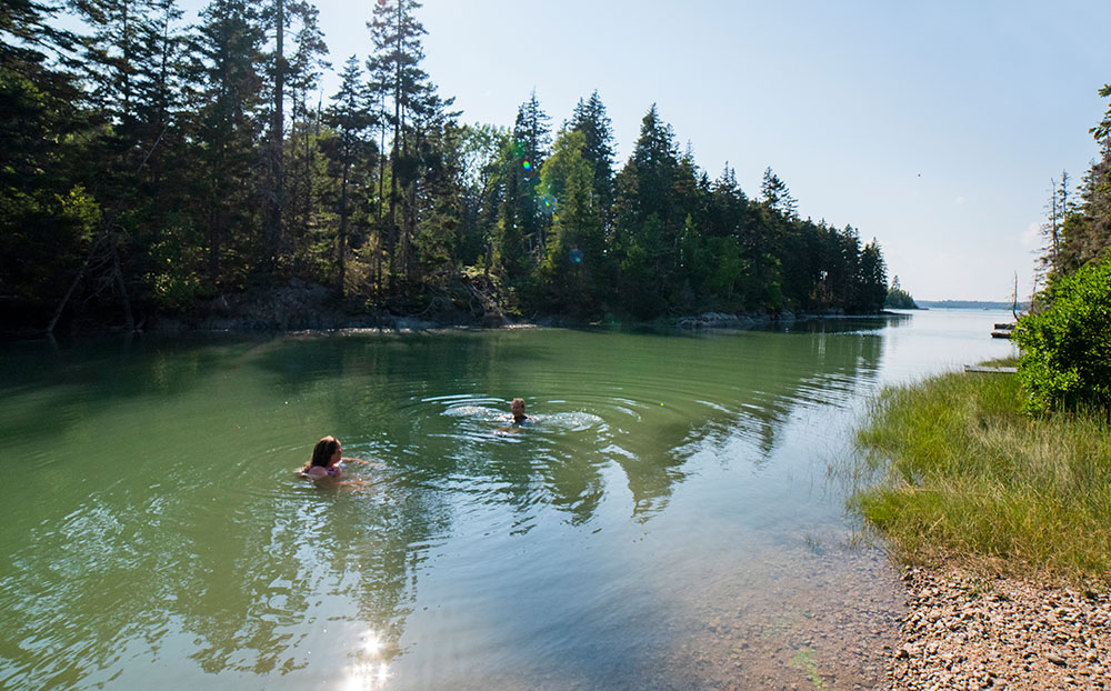 Swimming in Vinalhaven Maine