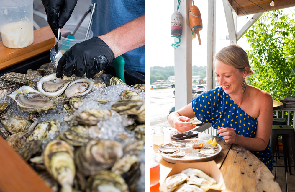 Jolie Rogers Raw Bar pop-up at Maine Booch Brewing in Damariscotta, Maine