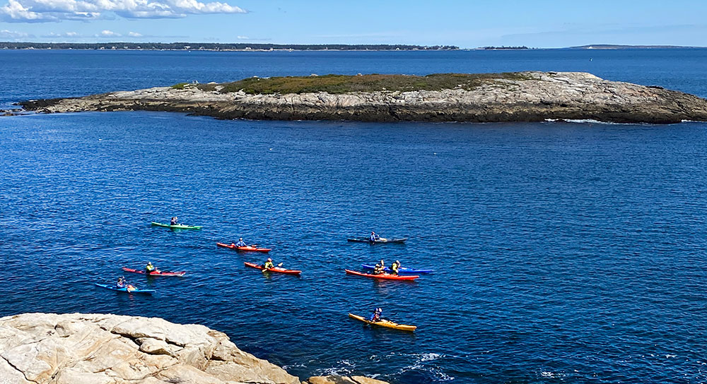 Kayaking in Reid State Park, Georgetown, Maine