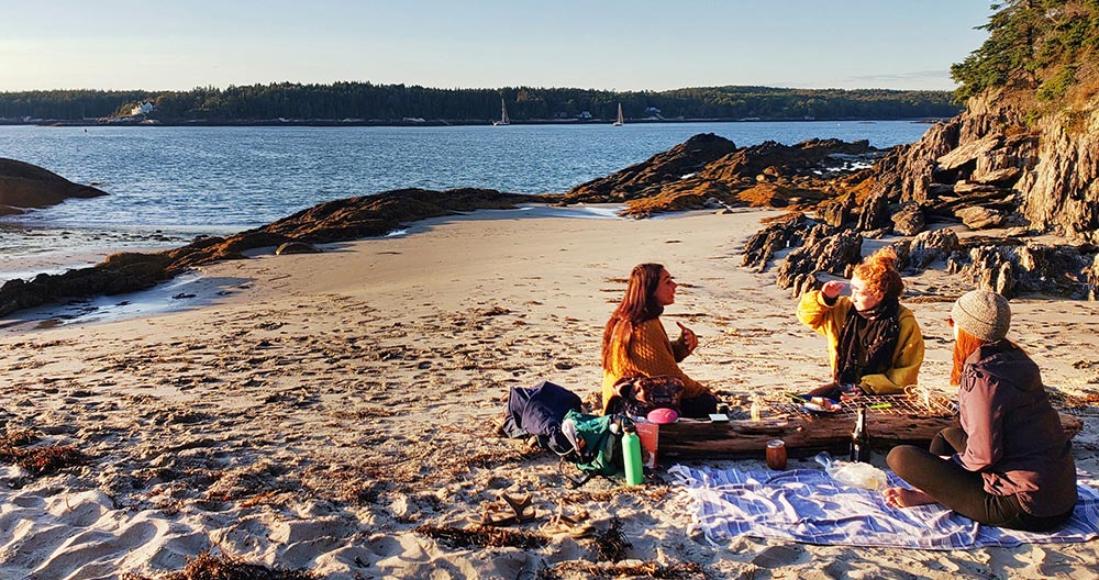 Picnic at Hermit Island, Phippsburg, Maine