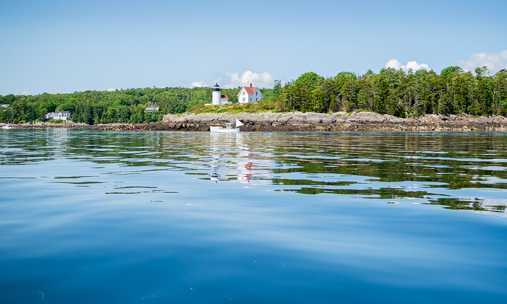 Cruising on Camden Harbor, in Maine