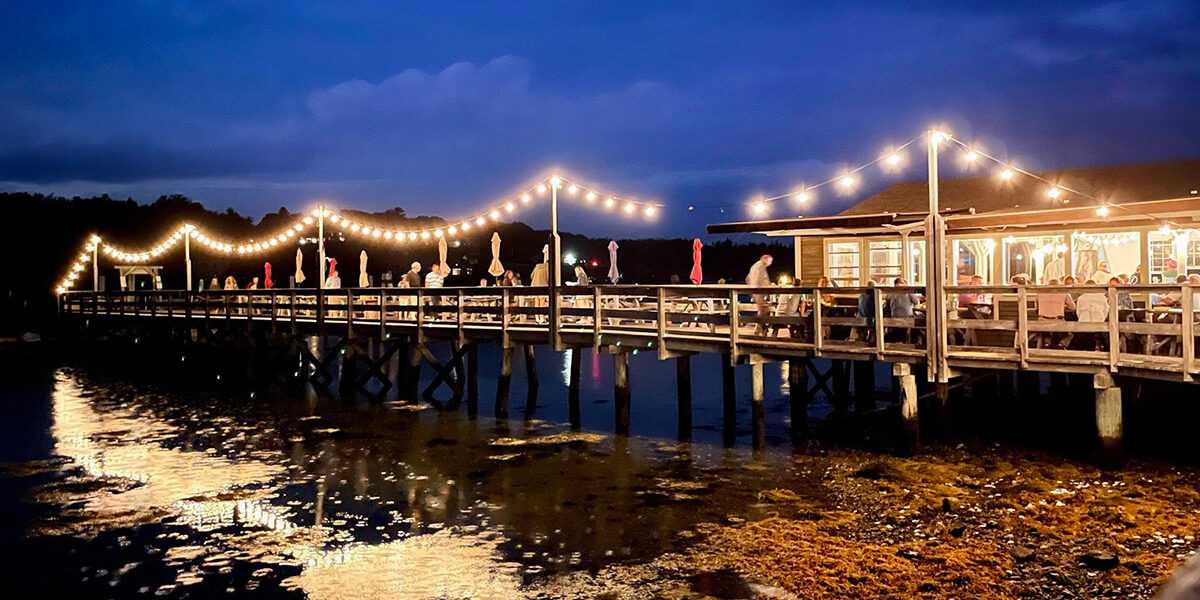 Exterior of The Contented Sole in New Harbor, Maine