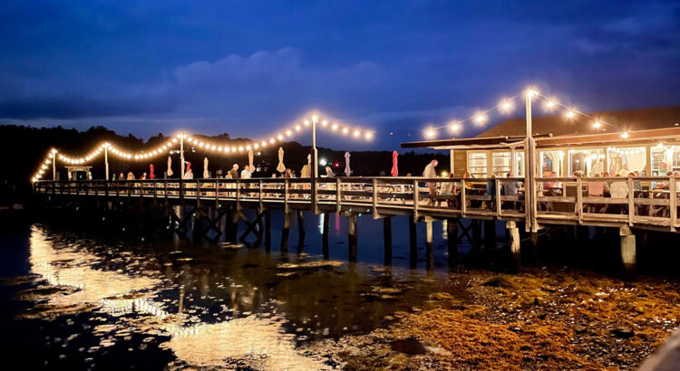 Exterior of The Contented Sole in New Harbor, Maine