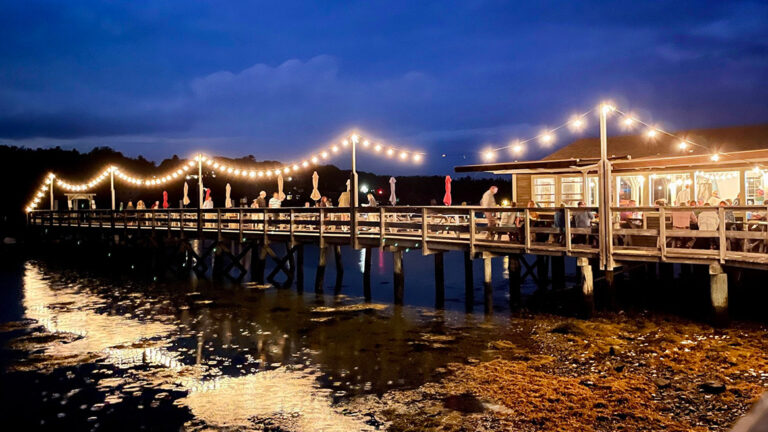 Exterior of The Contented Sole in New Harbor, Maine