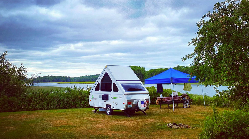 Campsite at Chewonki Campground