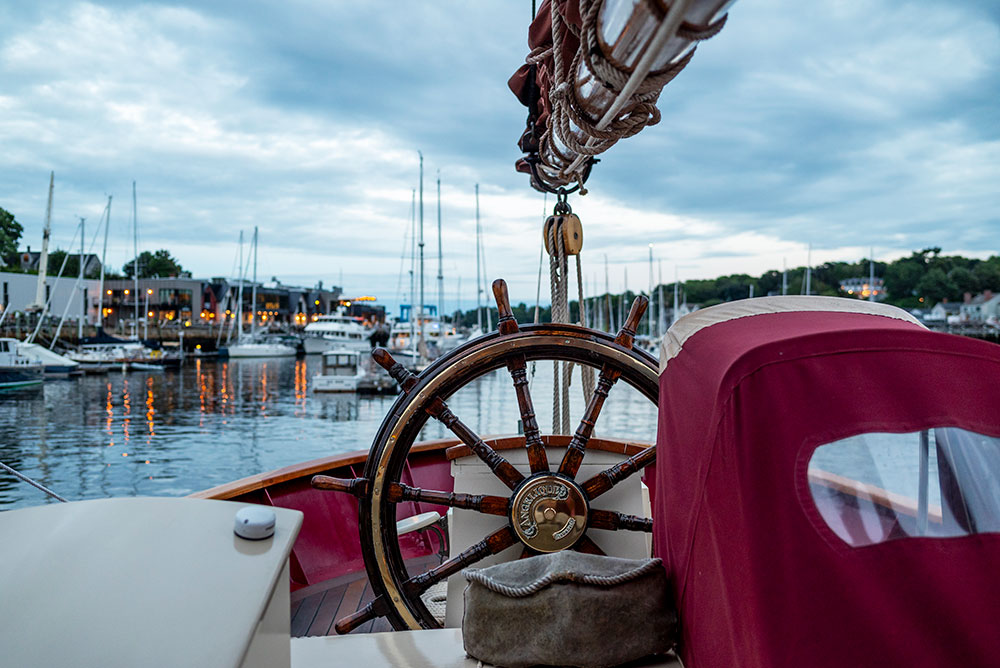 Harbor view from The Angelique windjammer