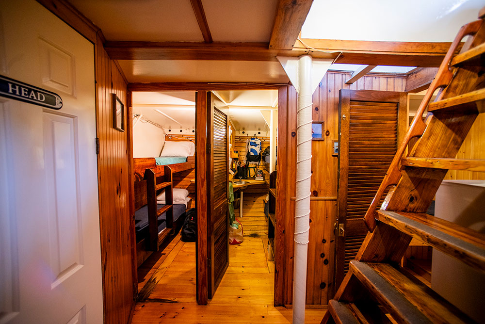 Below deck on The Angelique windjammer