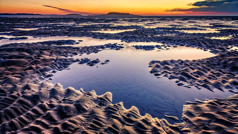 twilight at Popham Beach, Phippsburg, Maine