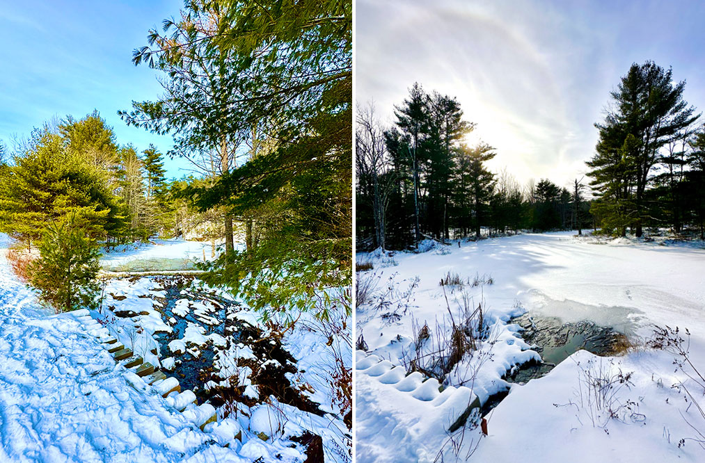 Scenic Hidden Valley Nature Center in Jefferson, Maine