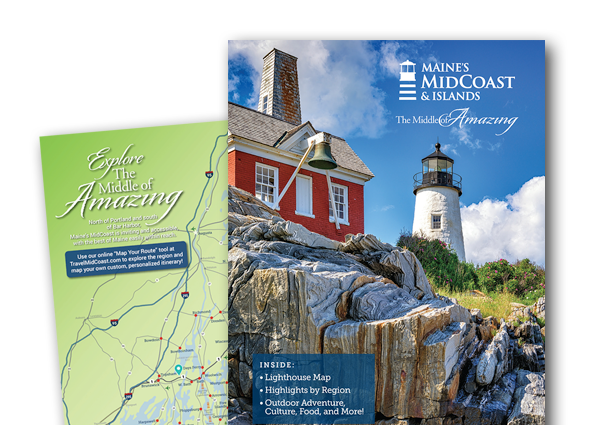 Cover of the FREE MidCoast Maine Travel Guidebook
