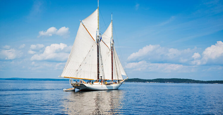 Windjammer off the coast of MidCoast Maine