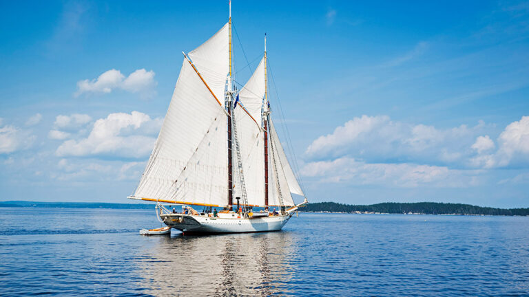 Windjammer off the coast of MidCoast Maine