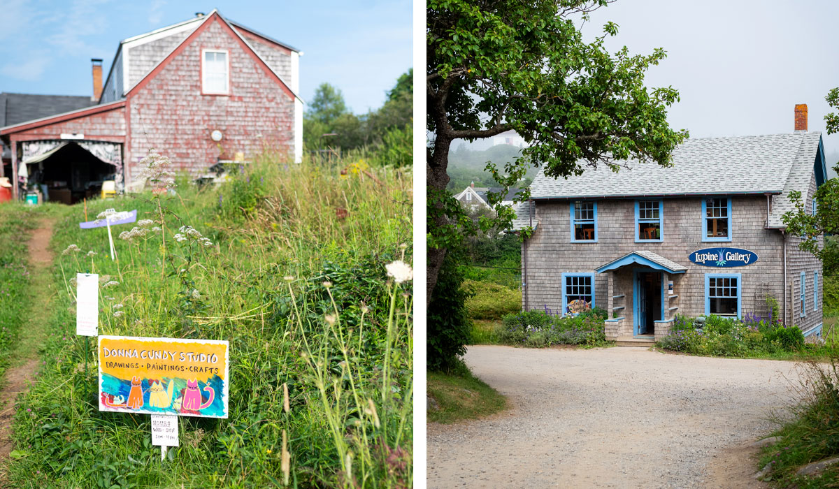 Dana Cundy Studio and Lupine Gallery on Monhegan Island, Maine