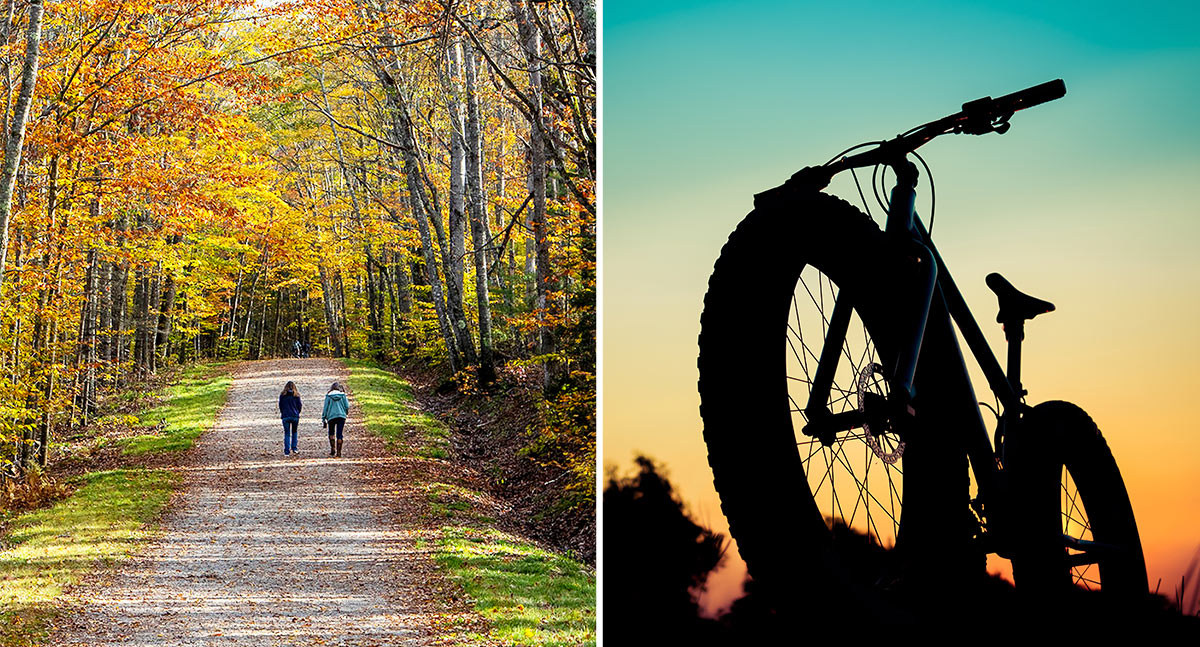 Hiking and biking in MidCoast, Maine