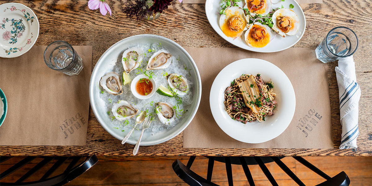 Oysters at Nina June in Rockport, Maine