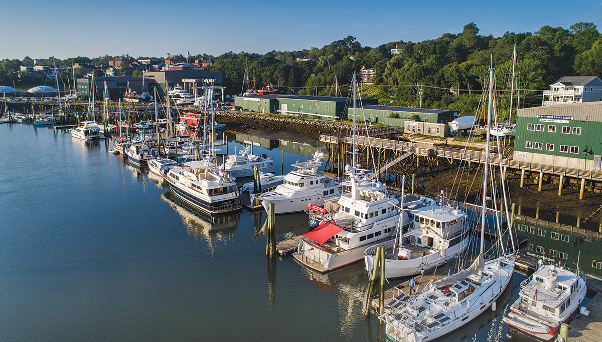 Front Street Shipyard in Belfast, Maine