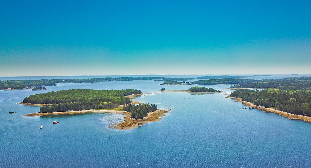 Aerial view of Isleboro, Maine