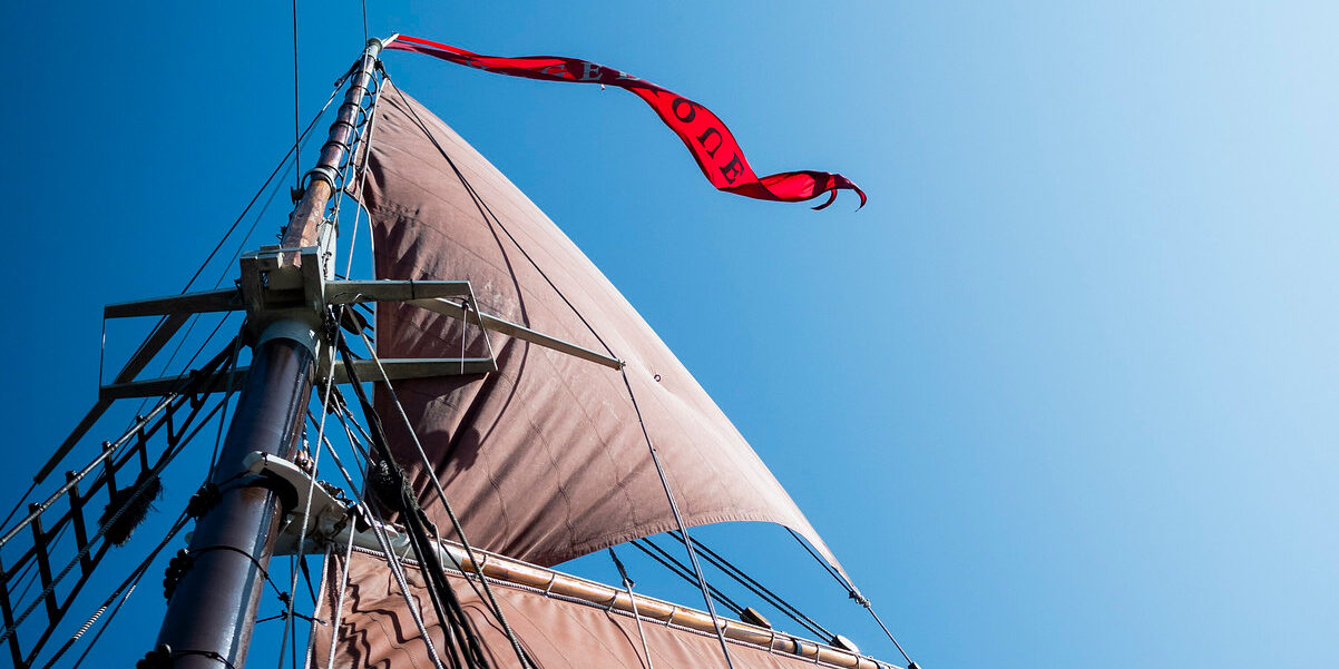 Sailing mast in MidCoast Maine