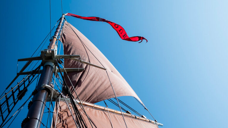 Sailing mast in MidCoast Maine