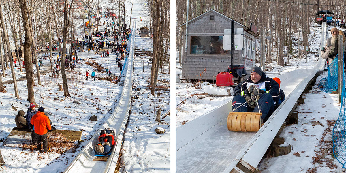 National Toboggan Championships at Camden Snow Bowl, Camden, Maine