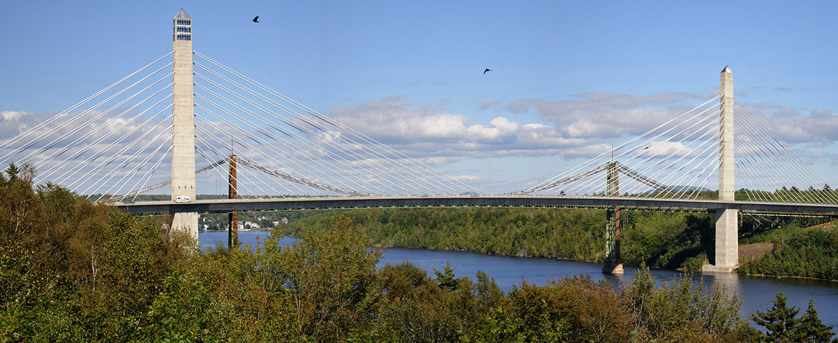 “Penobscot Narrows Bridge (pano)” in Prospect, Maine, by Eric Kilby, CC BY-SA 2.0